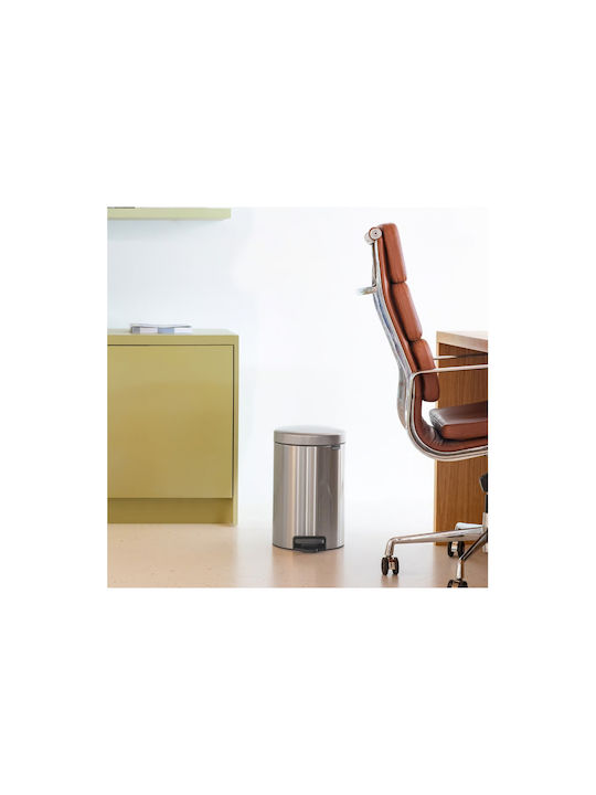 Brabantia Brabantia New Icon Mülleimer aus Inox mit Pedal Silber 12l