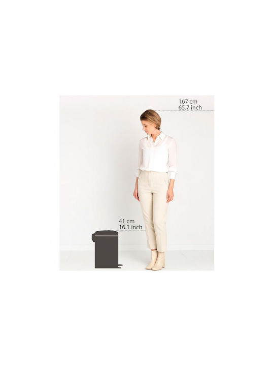 Brabantia Brabantia New Icon Mülleimer aus Inox mit Pedal Silber 12l