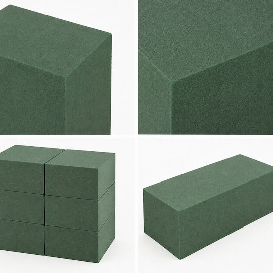 Set 20 Blocuri Spumă Florală Naturală Flori Artificiale Zola Aranjamente Florale Cu Absorbție Ridicată 23 X 11 X 8 Cm Verzi