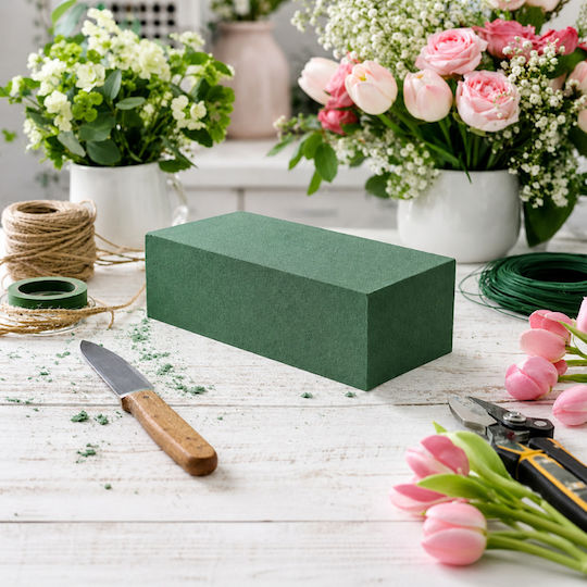 Set 20 Blocuri Spumă Florală Naturală Flori Artificiale Zola Aranjamente Florale Cu Absorbție Ridicată 23 X 11 X 8 Cm Verzi