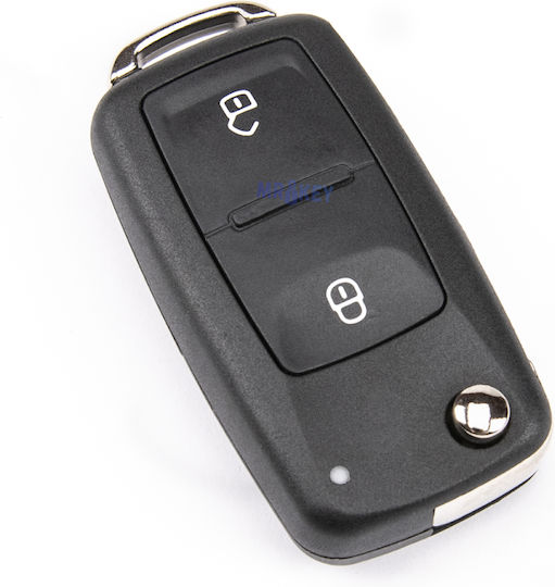 Калъф за Сгъваем Ключ Vw Beetle Eos Golf Polo Scirocco Touran 2 Бутона