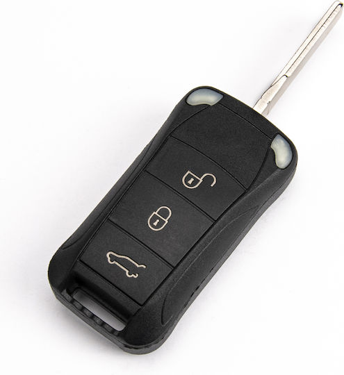 Foldable Key Shell Porsche Cayenne Hu66 3 Buttons 95563794422