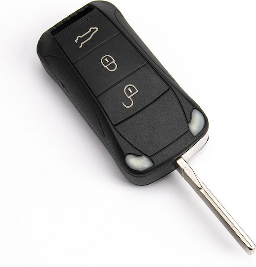 Foldable Key Shell Porsche Cayenne Hu66 3 Buttons 95563794422