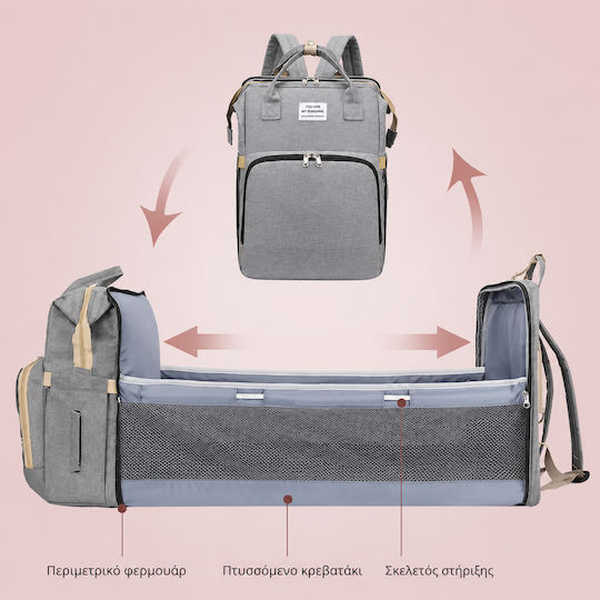 Aster Star Aster Star Wickeltasche Kreißbett Rucksack Grau