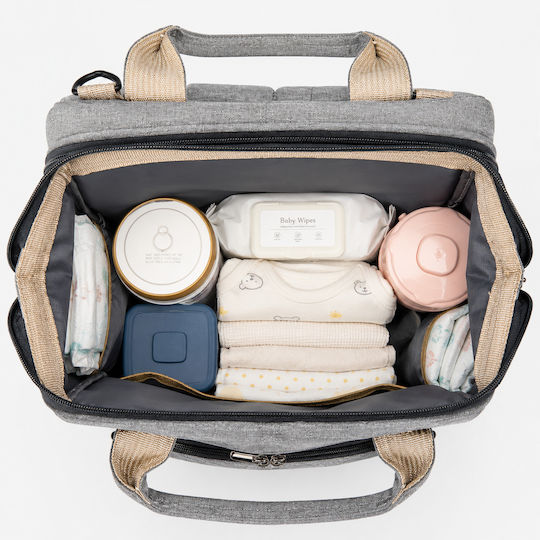 Aster Star Aster Star Wickeltasche Kreißbett Rucksack Grau