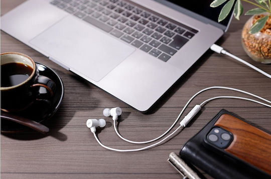 Jvc Ha-fr29uc-w-u Căști In-ear Cu Fir Microfon Usb-c Funcție Mod Sunet Husă Albe