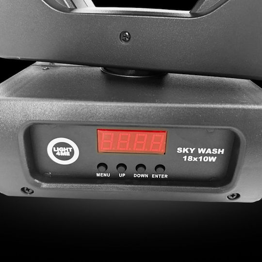 Light4me Moving Head Wash Led Dmx Effect Ring 60x0.2w Sky Wash 18x10w Rgbw