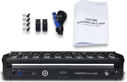 Light4me Sweeper Halo Bar Studio Lamp Movable Led Lighting Bar Dmx 10x30w Rgbw + 120x0.5w