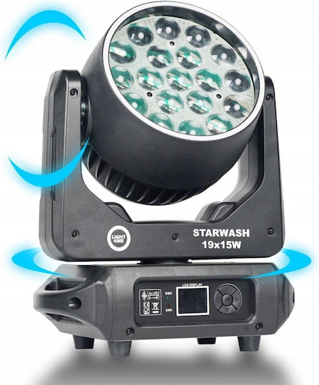 Light4me Starwash 19x15w Rgbw Moving Head Wash Floodlight