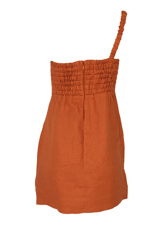 Summer Mini Dress for Wedding / Christening Orange Flower