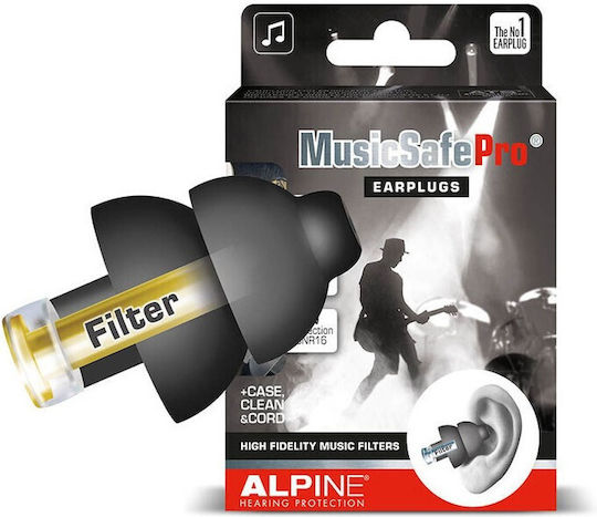Alpine Ωτοασπίδες σε Μαύρο Χρώμα 84022-221 2τμχ