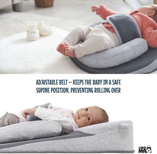 Linomag Βρεφικό Μαξιλάρι Παλινδρόμησης Dark Gray/light Gray 40x60εκ.