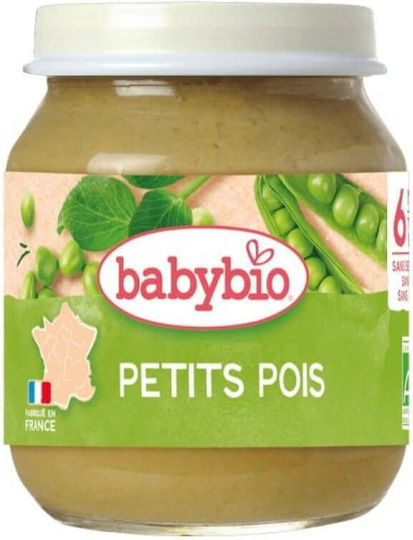 Babybio Frucht-Gemüse-Püree mit Geschmack Erbsen 130gr für 6+ Monate