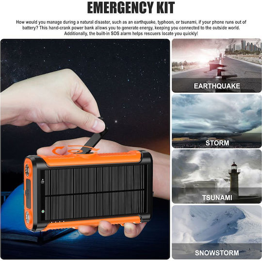Linomag Power Bank Solar 10000mAh 22.5W Negru