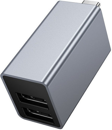 Hoco USB-Hub mit 3 Anschlüssen USB 3.0 mit USB-C Verbindung Grau