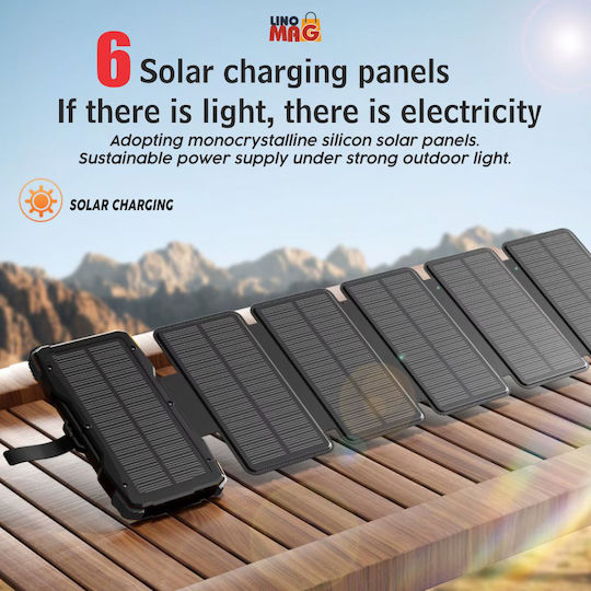 Linomag Power Bank Solar 10000mAh 22.5W Negru