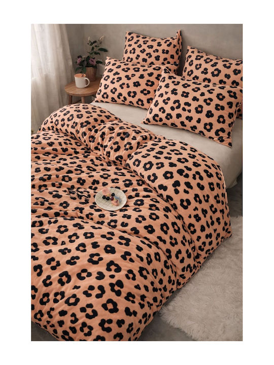 SteweHome Cotton Duvet Cover Set 180x220cm Double With Pillowcase Ecru