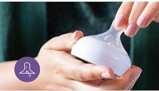Philips Σετ Πλαστικά Μπιμπερό Avent SCY900/01 Κατά των Κολικών με Θηλή Σιλικόνης Λευκό 125ml