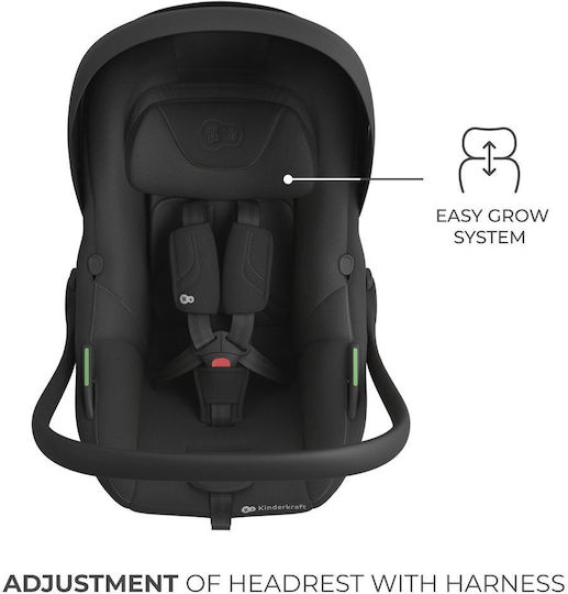 Kinderkraft Endura Safe Modular System Baby Car Seat i-Size with Isofix Black 0-36 kg