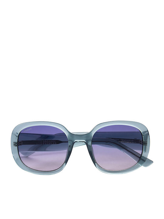 Moken Unisex Sonnenbrillen mit Blauem Rahmen mit Polarisiertem Glas
