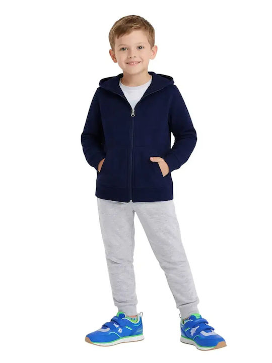 Kids Sneakers for Girls with Hoop & Loop Closure Blue