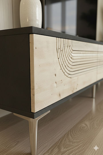 Gold TV Stand L180xD30xH41cm