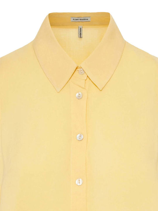 Funky Buddha Women's Shirt Yellow