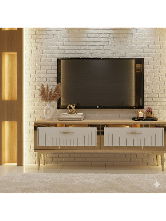 TV-Ständer Gold M120xP30xH15cm