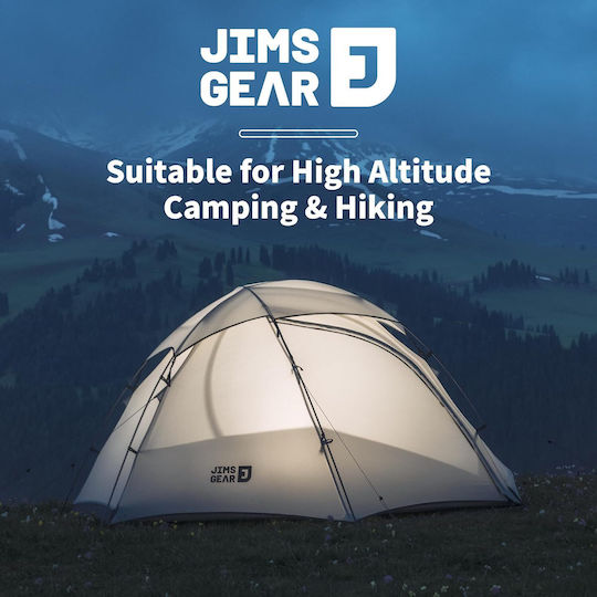 Naturehike Jim's Gear Bealock 1 Camping Tent Mountaineering White 4 Seasons for 1 Person Waterproof 3000mm 210x120x115cm