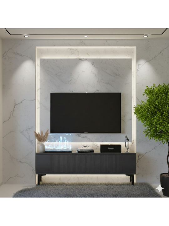 TV-Ständer Schwarz M120xP30xH41cm SteweHome