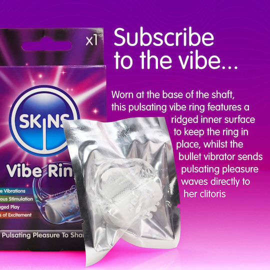 Δονούμενο Δαχτυλίδι Πέους Skins Vibe Ring Skins Sexual Health
