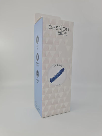 Passion Labs Glass Dildo Blue 16cm