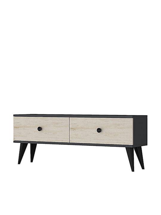 Έπιπλο Τηλεόρασης Μαύρο Μ120xΠ30xΥ41cm