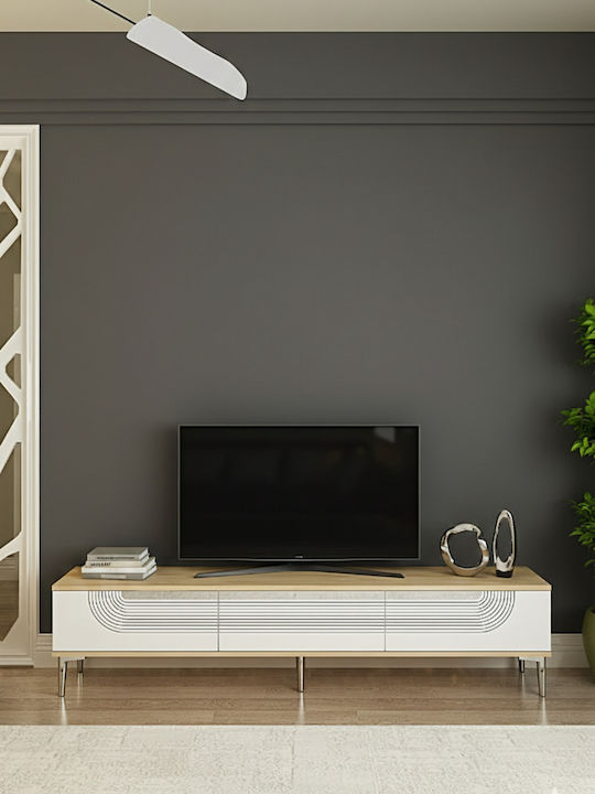Έπιπλο Τηλεόρασης Χρυσό Μ180xΠ30xΥ41cm