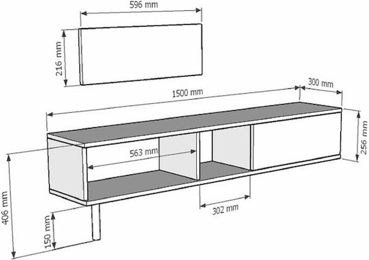 Stand TV Travertine L150xA30xÎ41cm