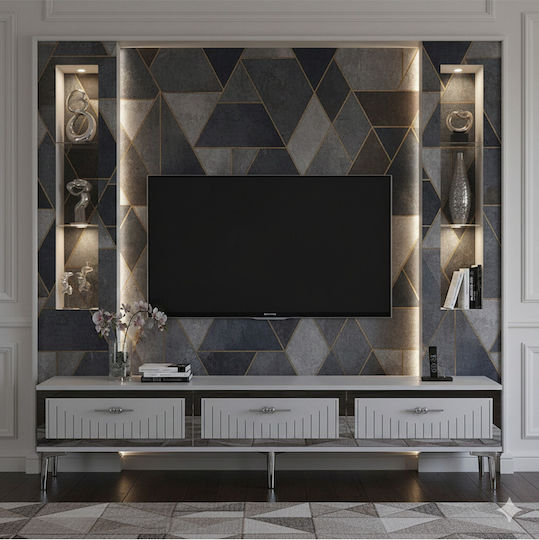 Gold TV Stand L180xD30xH41cm