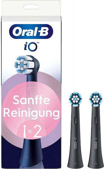 Oral-B iO Gentle Care Electric Toothbrush Replacement Heads Black 2pcs