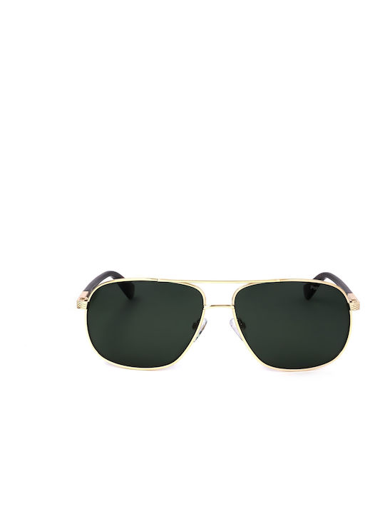 Polaroid Men's Sunglasses with Gold Metal Frame and Green Polarized Lens PLD2074/S/X J5G/UC
