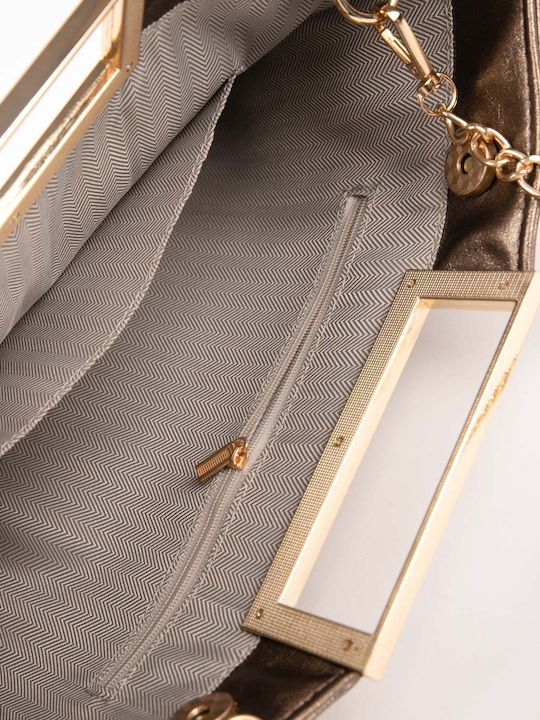 Handtasche Handtasche Goldene Griffe Bronze Größe One Size Bronze