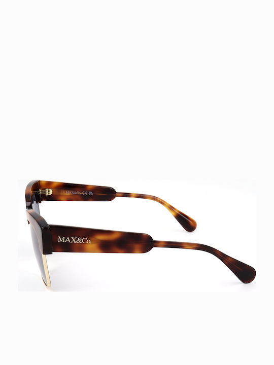 Max & Co Women's Sunglasses with Brown Frame and Blue Gradient Lens MO0092 52W