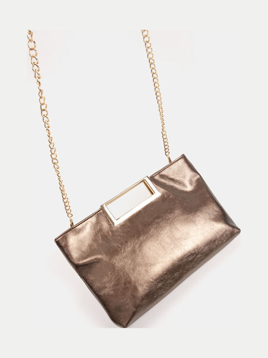 Handtasche Handtasche Goldene Griffe Bronze Größe One Size Bronze