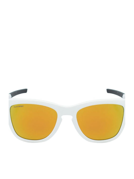 Philipp Plein Herren Sonnenbrille mit Weißem Rahmen SSP008-54847P