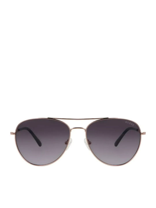 Guess Guess Damen Sonnenbrille mit Goldenem Metallrahmen und Grauem Verlaufsfarben Glas GF6143 28B