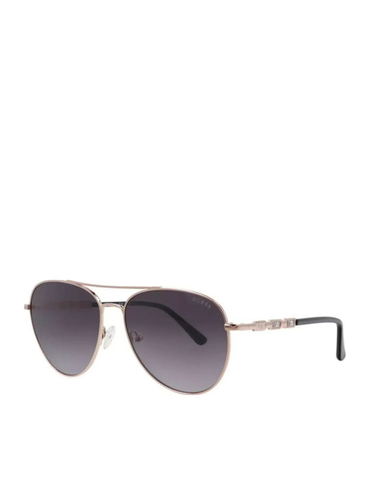 Guess Guess Damen Sonnenbrille mit Goldenem Metallrahmen und Grauem Verlaufsfarben Glas GF6143 28B