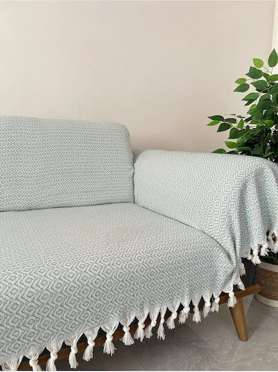 SteweHome Τριθέσιου Καναπέ Π180xΜ300cm Πράσινο