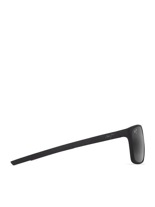 Maui Jim Men's Sunglasses With Grey Horn-Rimmed Frame And Grey Lens 598-02