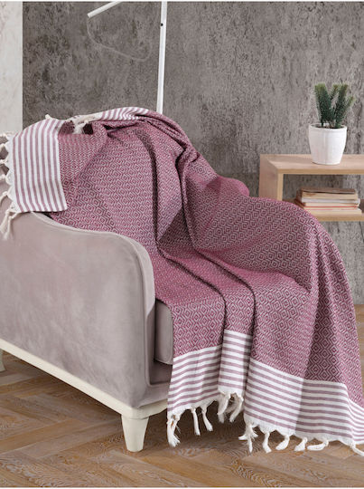 SteweHome Armchair Throw 150x180cm Purple
