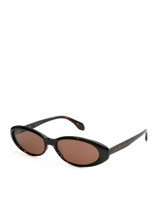 Gigi Barcelona Unisex Sunglasses with Brown Tartaruga Horn-Rimmed Frame and Brown Lens