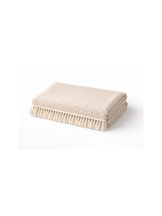 SteweHome SteweHome Dreisitzer-Sofa Wurf Strickware 180x300cm Ecru