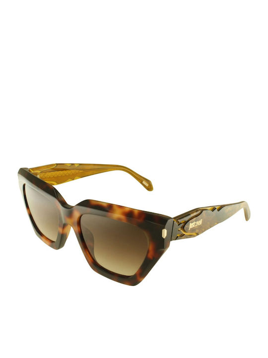 Just Cavalli Unisex Sonnenbrillen mit Braun Horn umrandetem Rahmen und Braunem Glas